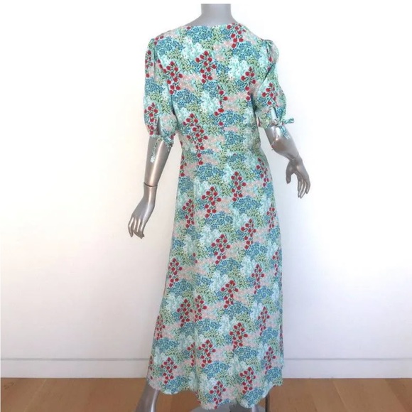 INTERMIX Nessa Silk Floral High-Low Dress size 0 - Picture 9 of 13